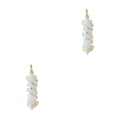 thumbnail image 4 of Qarigey Encanto envuelto en alambre Regalo hecho a mano Colgante Colgante Encantos de cristal para cadena Llaveros Pendientes Accesorios Blanco Blanco 2Conjunto, 4 of 6