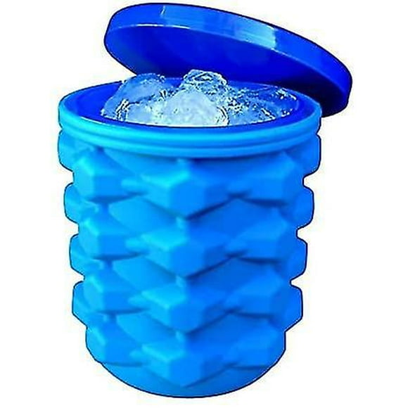 2023 - The Ultimate Ice Cube Maker Silicone Bucket With Lid Makes Ice Chips For Soft Drinks