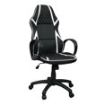 thumbnail image 1 of ViscoLogic Infinity Ergonomic Gaming Racing Height Adjustable Swivel Home Office Computer Desk Chair (White & Black), 1 of 6