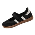 thumbnail image 2 of EKVAHL Orthopedic Mary Jane Sneakers for Women, Retro Stripe Arch Support Non Slip Shoes, School Commute Walking Sneakers Black, 2 of 5