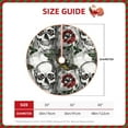 thumbnail image 4 of Bingfone Christmas Tree Skirt Mat Christmas Decoration Interior 30"-Skulls Roses, 4 of 8