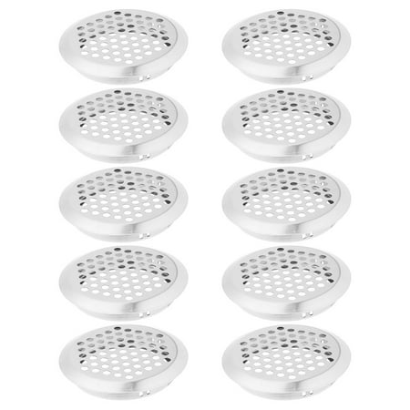 

10pcs Stainless Steel Vents Wardrobe Shoe Cabinet Air Vents Mesh Round Hole Louver
