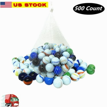 Lot of 500 Glass Marbles 6lb Glass 5/8" 16mm Bulk Wholesale Toy Sling Shot Ammo (Assorted Colors)