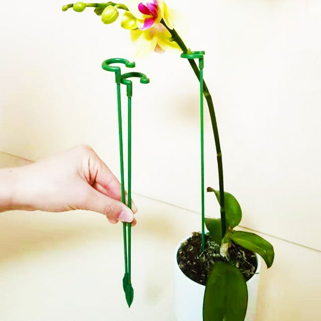 Trayknick 10Pcs Potted Plant Support Stick Universal Good Support Lightweight Sunflower Vegetables Stem Glass Fiber Support Stick for Garden Style A