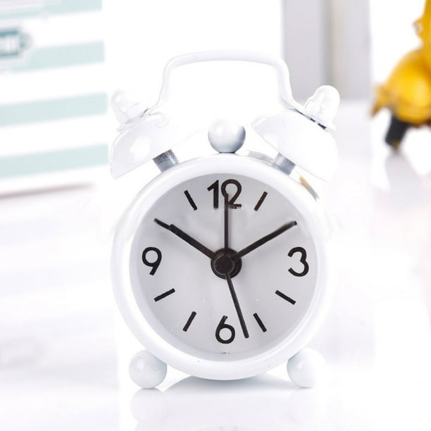 Analog MINI Clocks Classic Double Bell Alarm Clock Movement Bedside