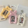 thumbnail image 2 of Soporte para sesión fotográfica de felpa de dibujos animados kawaii, soporte para tarjeta de identificación coreana, llavero, Accesorios de escritorio kawaii, papelería Kpop, 2 of 3