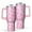 Pink Breast Cancer-2, variant on Pink Breast Cancer Tumbler with Handle and Lid,40oz Double Wall Vacuum Insulated Tumbler,Cups Gift for Women and Men