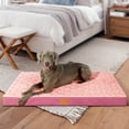 thumbnail image 7 of Exclusivo Mezcla Checkered Orthopedic Pet Bed for Small Dogs 20"X15", Waterproof Removable Washable Cover, Pink, 7 of 7