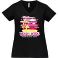 thumbnail image 3 of Inktastic Beach Week Puerto Vallarta Mexico with Palm Trees Women's Plus Size V-Neck T-Shirt, 3 of 5