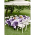 thumbnail image 4 of Outdoor Tablecloth with Umbrella Hole for Patio/Picnic/Party/Camping, Purple Geometric Moroccan Waterproof Table Cloth Rectangle Table Cover Washable, Abstract Art Purple Ombre Modern (60"x 84"), 4 of 8
