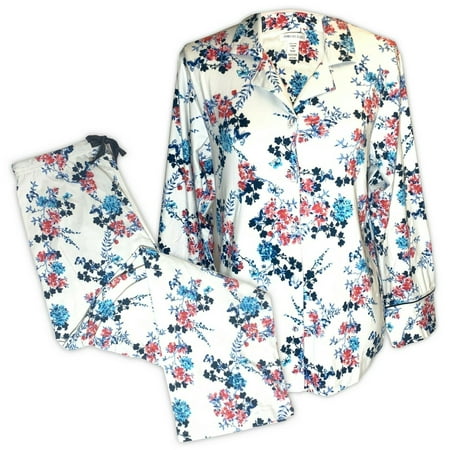 

Comfort & Co Womens 2 Piece Small White Floral Bouquet Lounge Wear Sleepwear Set