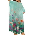 thumbnail image 2 of DISNIMO Beach Cover Ups for Women Tulip Print Beach Coverups Kimono Cardigan Swimsuit Cover Up Open Front Long Bikini Bathing Suit Coverup, 2 of 6