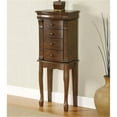 thumbnail image 1 of Powell Louis Philippe Jewelry Armoire with Round Drawer Pulls and Plush Black Lining, Walnut, 1 of 12