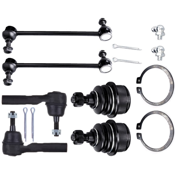 ECCPP - 6PC Front Lower Ball Joint Front Outer Tie Rod End Front Sway Bar End Link - Compatible with 2009-2015 for Dodge Journey - ES800408 K500120 K750382 Suspension Kit