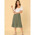 thumbnail image 3 of AllegK Faldasmedpiercon estampado floral y cintuelástialpamujer Cafe Blanco S, 3 of 6