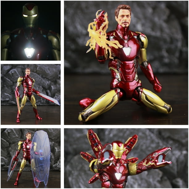 WJSDDXD ZD Toys Marvel Iron Man MK85 2.0 LED 7” Action Figure The