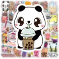 thumbnail image 2 of 50 PCS Sloth Loves Bubble Tea Stickers Tea Cup Vinyl Stickers for Laptop,Skateboard,Phone,Car Stickers, 2 of 5