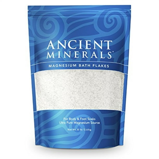 Ancient Minerals Magnesium Bath Flakes 8lb Pure Genuine Zechstein