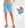 thumbnail image 2 of Bermudas G Gradual High Waisted 9 para mujer, color azul claro, 2 of 6
