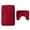 Red, variant on 2 Piece Bath Pedestal Mat Set Microfibre Polyester Quick Drying Non-Slip Rubber Backed Bathroom Mat Rug Set (Black)
