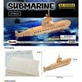 thumbnail image 3 of Puzzled 3D Puzzle Submarine Watercraft Wood Craft Construction Kit Fun & Educational DIY Wooden Toy Assemble Model Unfinished Crafting Hobby Navy Ship Puzzle to Build & Paint for Decoration 29pcs Pack, 3 of 8