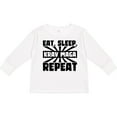 thumbnail image 3 of Inktastic Eat, Sleep, Krav Maga, Repeat Boys or Girls Long Sleeve Toddler T-Shirt, 3 of 5