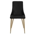 thumbnail image 4 of Antoine 20" Faux Leather Upholstered Side Chair in Black (Set of 2), 4 of 5