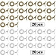 thumbnail image 3 of 40pcs Round Flower Bracelet Toggle Clasps Bird Shape Bar Tibetan Closure Filled Ring Clasps Fastener Hook Toggle Connectors for DIY Necklace Jewelry Craft Making, 2 Colors, 3 of 8