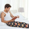 thumbnail image 5 of Logiee Holiday Gingerbreads Print Pajama Pants for Men,Men’s Pajama Bottoms,Mens PJ Pants with Pockets & Button Fly-XX-Large, 5 of 6