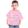 thumbnail image 4 of naisibaby Toddler Boys Girls Short Sleeve T-shirt Crew Neck Easter Dwarf printed pattern Tees Easter Eggs Printed Summer Top Pink Size 11 Years, 4 of 4