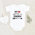 thumbnail image 2 of Newbabywishes - Cute My Heart Belongs To Mom Baby Clothes for Boys and Girls - Newborn Baby Clothing, 2 of 4