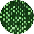 thumbnail image 1 of Ahgly Tapis Rond Lavable en Machine Intérieur Transitionnel Vert Forêt Foncé, 3 Pieds Rond, 1 of 7