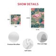 thumbnail image 7 of Summer Flamingo Kitchen Dish Towels for Drying Dishes Set of 2, Vintage Brown Palm Leaves Tropical Botanical Waffle Weave Microfiber Hand Tea Bathroom Towels Quick Dry & Absorbent Towel 12x12, 7 of 7