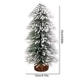 thumbnail image 3 of Mini Christmas Trees,Artificial Christmas Tree Bottle Brush Tree with Wooden Base,Snow-Covered Mini Xmas Tree Holiday Table Centerpiece,Lightweight Snowy Xmas Tree Decor for Mantel,Desk,Home, 3 of 4