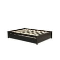 thumbnail image 6 of uhomepro Daybed with Trundle, Solid Pine Wood Full Daybed and Trundle Frame, Full Bed Frame with 2 Storage Drawers, Contemporary Trundle Bed for Boys Girls, No Box Spring Needed, Espresso, 6 of 12