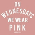thumbnail image 2 of Junior's Mean Girls On Wednesdays We Wear Pink White Bold Sweatshirt Desert Pink Small, 2 of 3