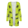 thumbnail image 4 of KSCYKKKD Coat for Women Women's Casual Sweatshirts Halloween Coat Print Medium Length Cardigan Jacket Coat Green XXL, 4 of 7