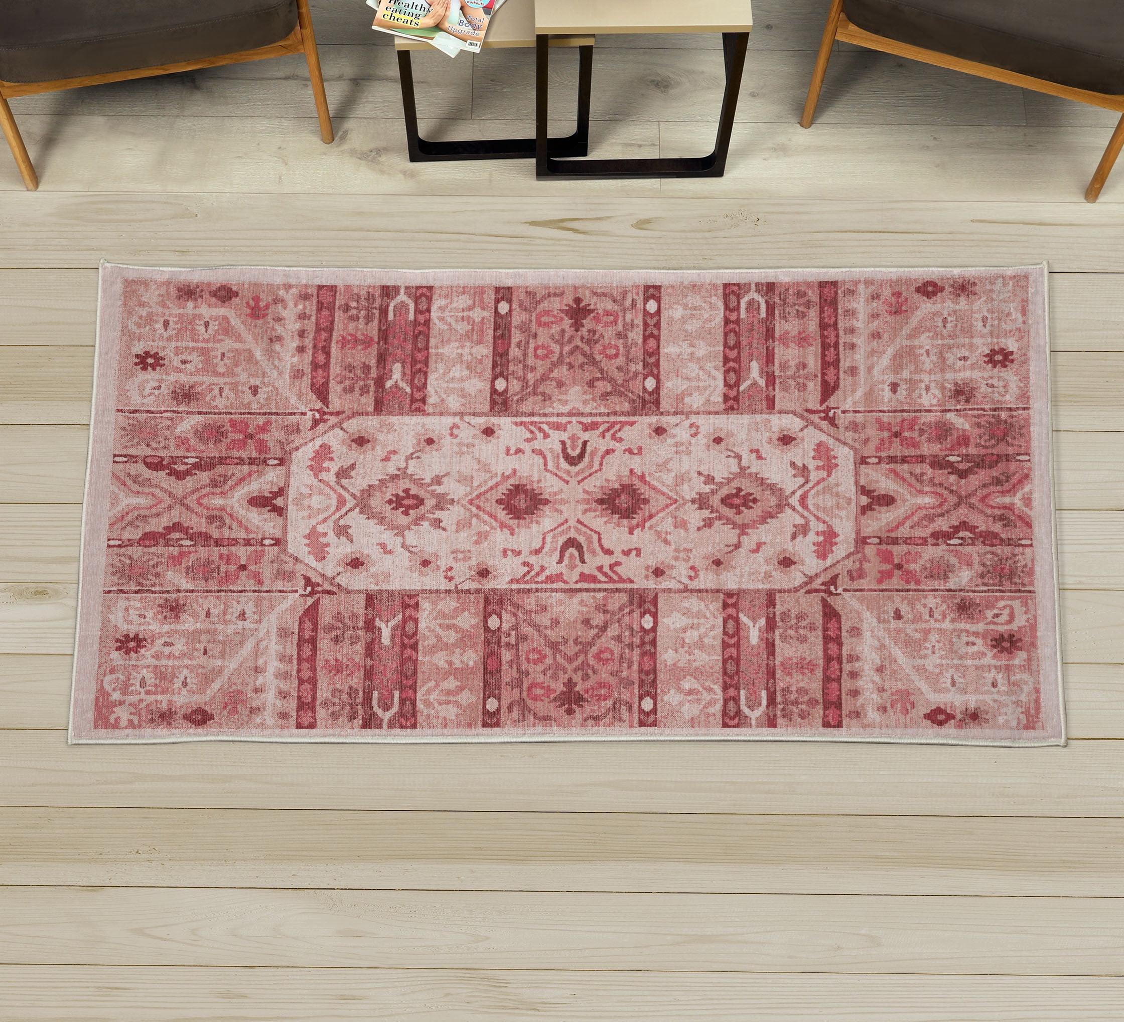 Ornament Pattern Rug Tribal Decorative Rug, Ethnic Themed Ornaments with Geometric Details ...