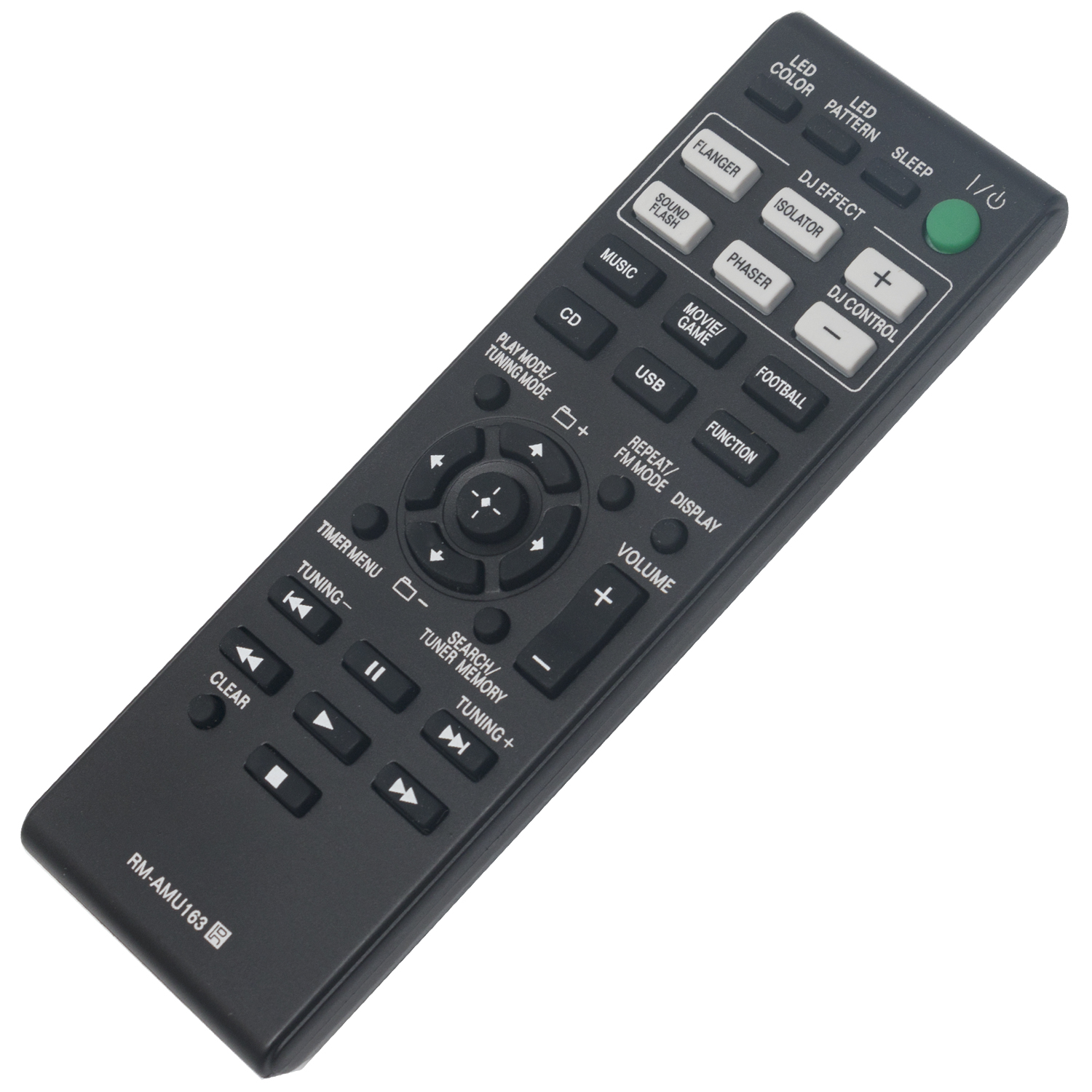 New RM-AMU163 Replaced Remote Control fit for Sony Mini HiFi Component System HCD-GPX55 LBT-GPX55 LBT-GPX77 SS-WGP55 SS-GPX55 - image 2 of 4