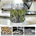 thumbnail image 6 of Yayeee Ashtray with Lid for Cigarette Smokeless Stainless Steel Home Ash Holder, Gray Floral, 6 of 7