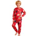 thumbnail image 1 of WENXIAOO Pyjamas de Noël pour Enfants Pyjamas Père Noël Col Rond Manches Longues Confort Ensemble Haut Pantalon Pyjamas de Vacances pour Enfants Ensemble 7-8 Ans, 1 of 7