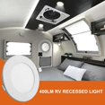 thumbnail image 3 of Facon 4.65Inch 12V LED Puck Light RV Interior Lights, Aluminum Slim Recessed Mount, 12Volts RV Lighting Fixture for Van Camper Trailer Motorhome Boat (6Packs, 4.65 Inch 4000K), 3 of 9