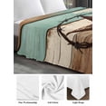 thumbnail image 6 of Texas Star California King Size Flat Sheet, Wrinkleproof & Fadeproof Cooling Flat Bed Sheet Only, Country Teal Brown Farmhouse Wooden Breathable Soft Bedding Top Sheets 108 x 98 Inches, 6 of 8