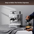 thumbnail image 3 of GOCAPTAIN Espresso Machine Coffee Maker – Silver Plated Automatic Bean to Cup Coffee Machine with Milk Frother, Stainless Steel – Grinding Coffee Machine for Home Barista, 3 of 9
