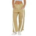 thumbnail image 2 of Women'S Baggy Wide Leg Pants Casual Drawstring Elastic Waisted Contrast Color Workout Y2K Track Pants Khaki L, 2 of 8