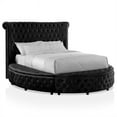 thumbnail image 2 of FOA Vriam 6pc Black Fabric Bed Set-Cal King+2 Nightstands+Chest+Dresser+Mirror, 2 of 11