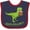Navy and Red, variant on Inktastic Eggs-cellent Cute Easter T-Rex Dinosaur Boys or Girls Baby Bib