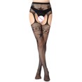thumbnail image 6 of QIPOPIQ Thigh High Stockings Deals Lingerie for Women Sexy Lace Mesh Lingerie Net Sheer Thigh High Stockings with Garter Straps Lace Top Garter Belt Pantyhose for Women, 6 of 6