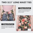 thumbnail image 6 of Pioneer Flower Floral Print Pattern Apron-Garden Aprons for Women with Pockets-Cotton Linen Waterproof Kitchen Cooking Gardening Aprons Adjustable for Kitchen,Cooking,BBQ and Salon 33x27 Inch, 6 of 7