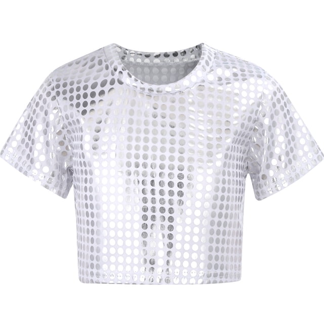 Haut à Paillettes Scintillantes pour Tout-Petits Garçons Filles, Costume de Fête à Manches Courtes, Carnaval